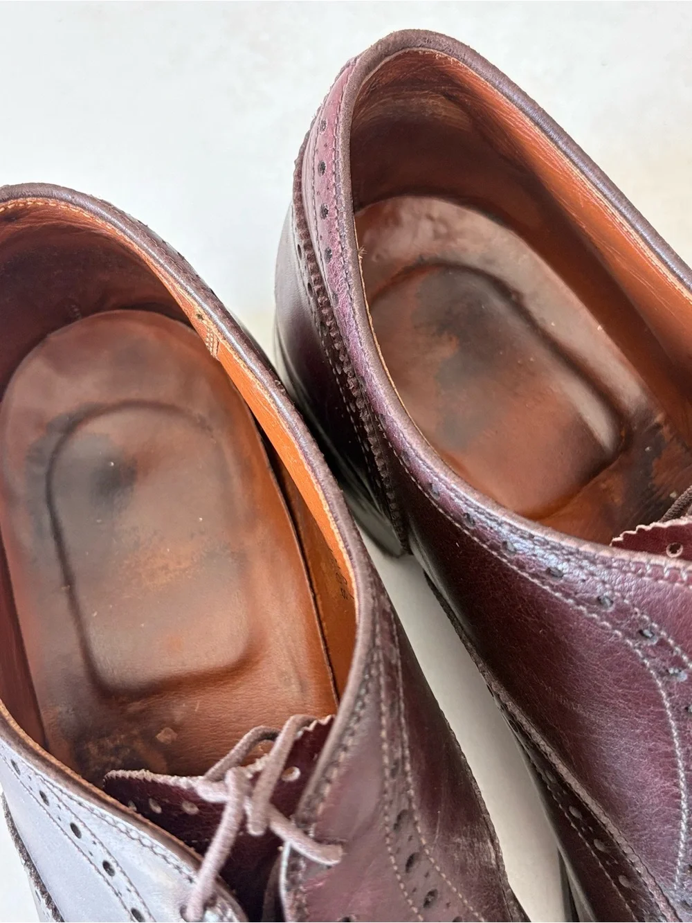 Alden #908 Burgundy Red Leather Oxford Dress Shoes Cap Toe Mens Size 10.5 D USA